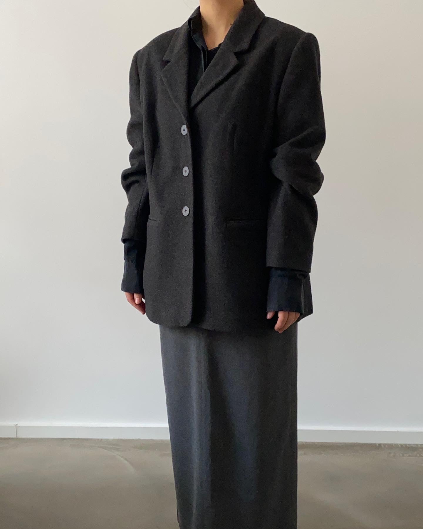 Oversized wool & cashmere blazer