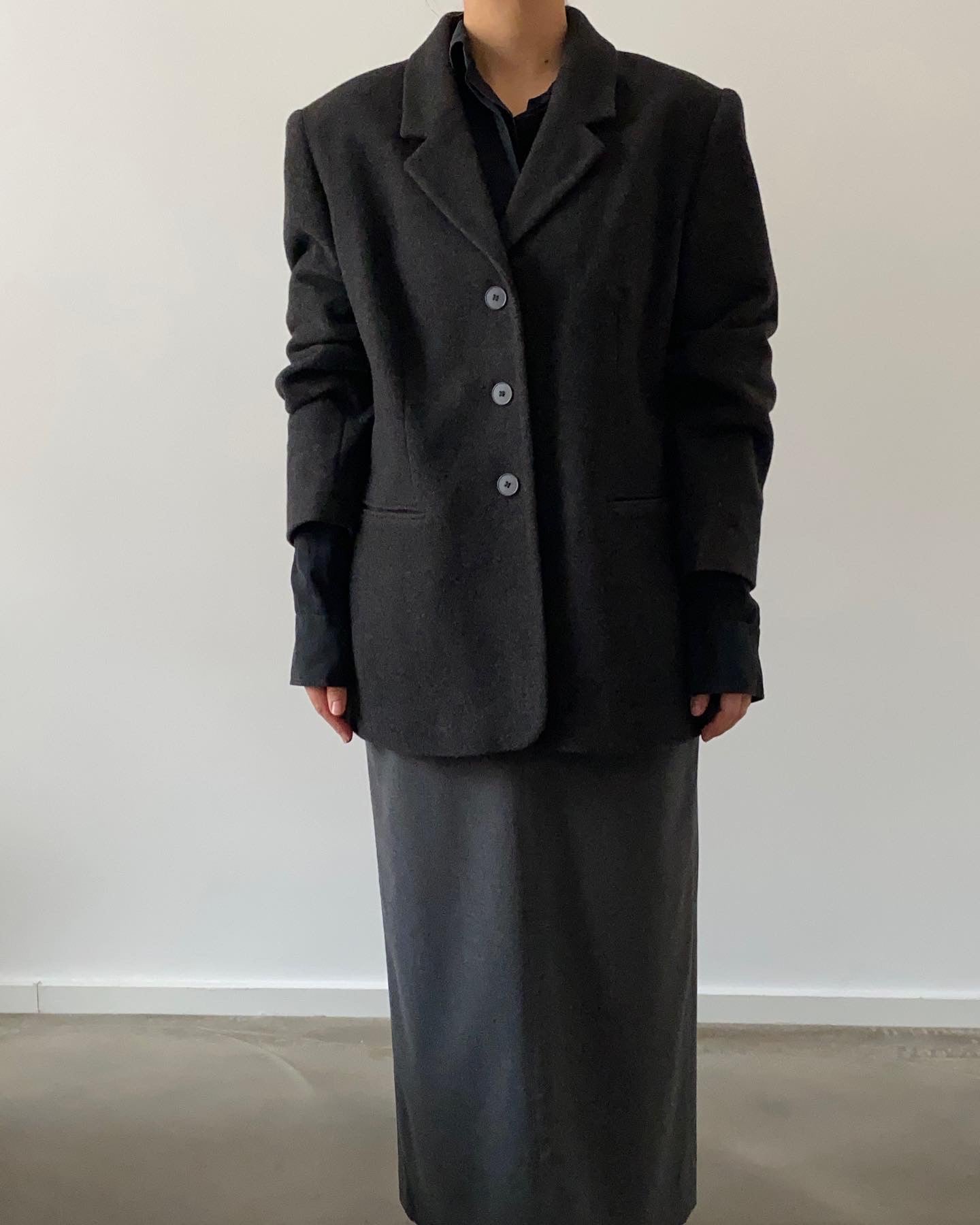 Oversized wool & cashmere blazer